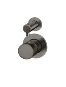 Meir Round Diverter Mixer Pinless Handle - Shadow Gunmetal
