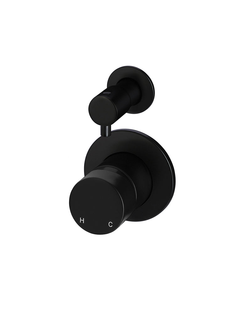 Meir Round Diverter Mixer Pinless Handle - Matte Black
