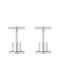 Round Cross Handle Jumper Valve Wall Top Assemblies - Polished Chrome