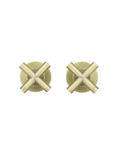 Round Cross Handle Jumper Valve Wall Top Assemblies - PVD Tiger Bronze