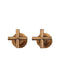 Meir Round Cross Handle Jumper Valve Wall Top Assemblies - Lustre Bronze