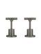 Round Cross Handle Jumper Valve Wall Top Assemblies - Shadow Gunmetal
