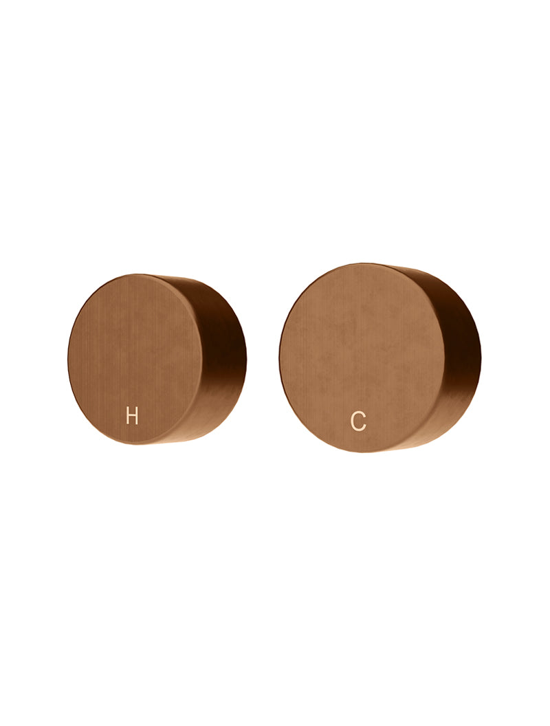 Meir Circular Wall Taps - Lustre Bronze