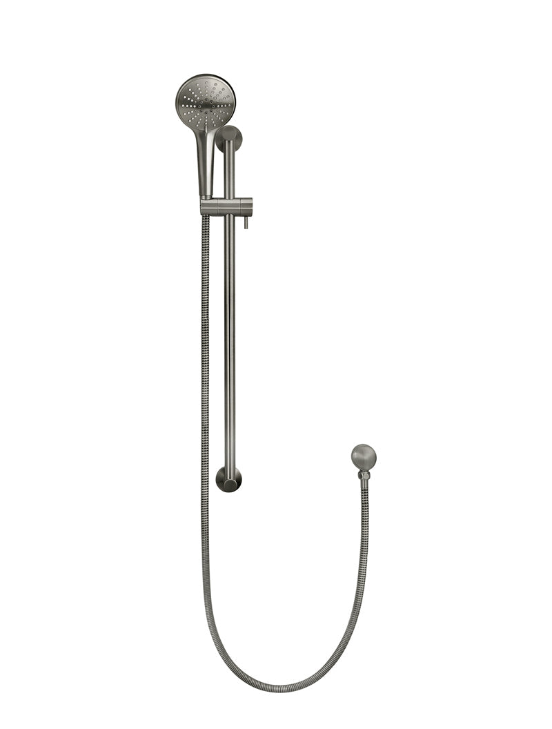 Meir Round Three Function Hand Shower on Rail Column - Shadow Gunmetal