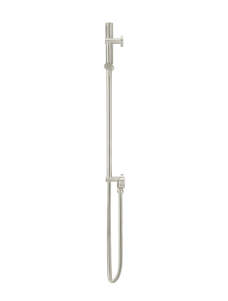 Meir Round Hand Shower on Rail Column - Brushed Nickel PVD