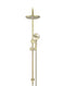 Round Combination Shower Rail 200mm Rose, Three Function Hand Shower - PVD Tiger Bronze