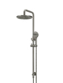 Round Combination Shower Rail 200mm Rose, Three Function Hand Shower - Shadow Gunmetal