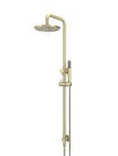 Round Combination Shower Rail, 200mm Rose, Single Function Hand Shower - PVD Tiger Bronze