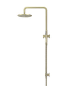 Round Combination Shower Rail, 200mm Rose, Single Function Hand Shower - PVD Tiger Bronze