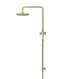 Round Combination Shower Rail, 200mm Rose, Single Function Hand Shower - PVD Tiger Bronze