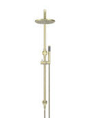 Round Combination Shower Rail, 200mm Rose, Single Function Hand Shower - PVD Tiger Bronze
