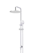 Round Combination Shower Rail 300mm Rose, Three Function Hand Shower - Polished Chrome