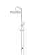 Round Combination Shower Rail 300mm Rose, Three Function Hand Shower - Polished Chrome