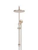 Round Combination Shower Rail 300mm Rose, Three Function Hand Shower - Champagne