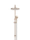 Round Combination Shower Rail 300mm Rose, Three Function Hand Shower - Champagne