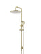 Round Combination Shower Rail 300mm Rose, Three Function Hand Shower - PVD Tiger Bronze