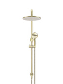 Round Combination Shower Rail 300mm Rose, Three Function Hand Shower - PVD Tiger Bronze