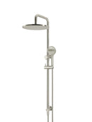 Round Combination Shower Rail 300mm Rose, Three Function Hand Shower - PVD Brushed Nickel