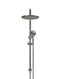 Round Combination Shower Rail 300mm Rose, Three Function Hand Shower - Shadow Gunmetal