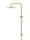Round Combination Shower Rail, 300mm Rose, Single Function Hand Shower - PVD Tiger Bronze