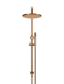 Meir Round Combination Shower Rail, 300mm Rose, Single Function Hand Shower - Lustre Bronze