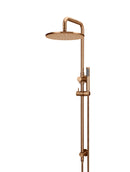 Meir Round Combination Shower Rail, 300mm Rose, Single Function Hand Shower - Lustre Bronze