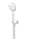 Meir Round Three Function Hand Shower on Fixed Bracket - Polished Chrome