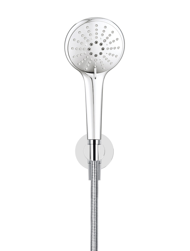 Meir Round Three Function Hand Shower on Fixed Bracket - Polished Chrome