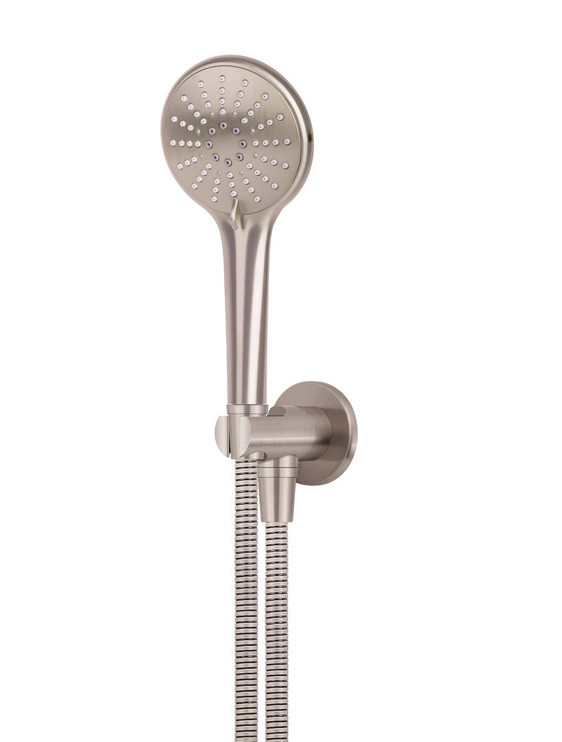 Meir Round Three Function Hand Shower on Fixed Bracket - Champagne