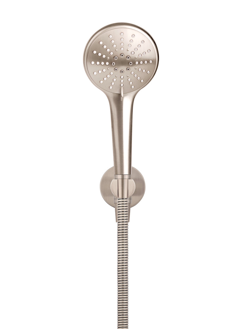 Meir Round Three Function Hand Shower on Fixed Bracket - Champagne