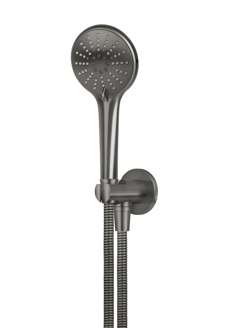 Meir Round Three Function Hand Shower on Fixed Bracket - Shadow Gunmetal