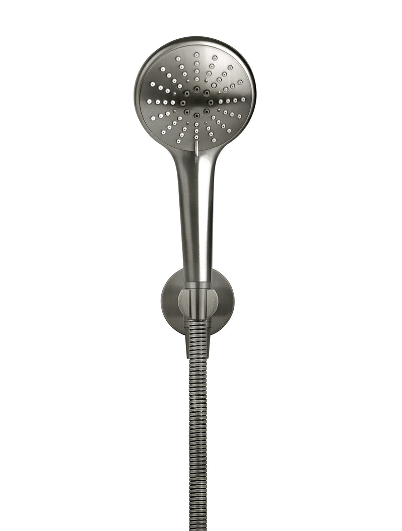 Meir Round Three Function Hand Shower on Fixed Bracket - Shadow Gunmetal