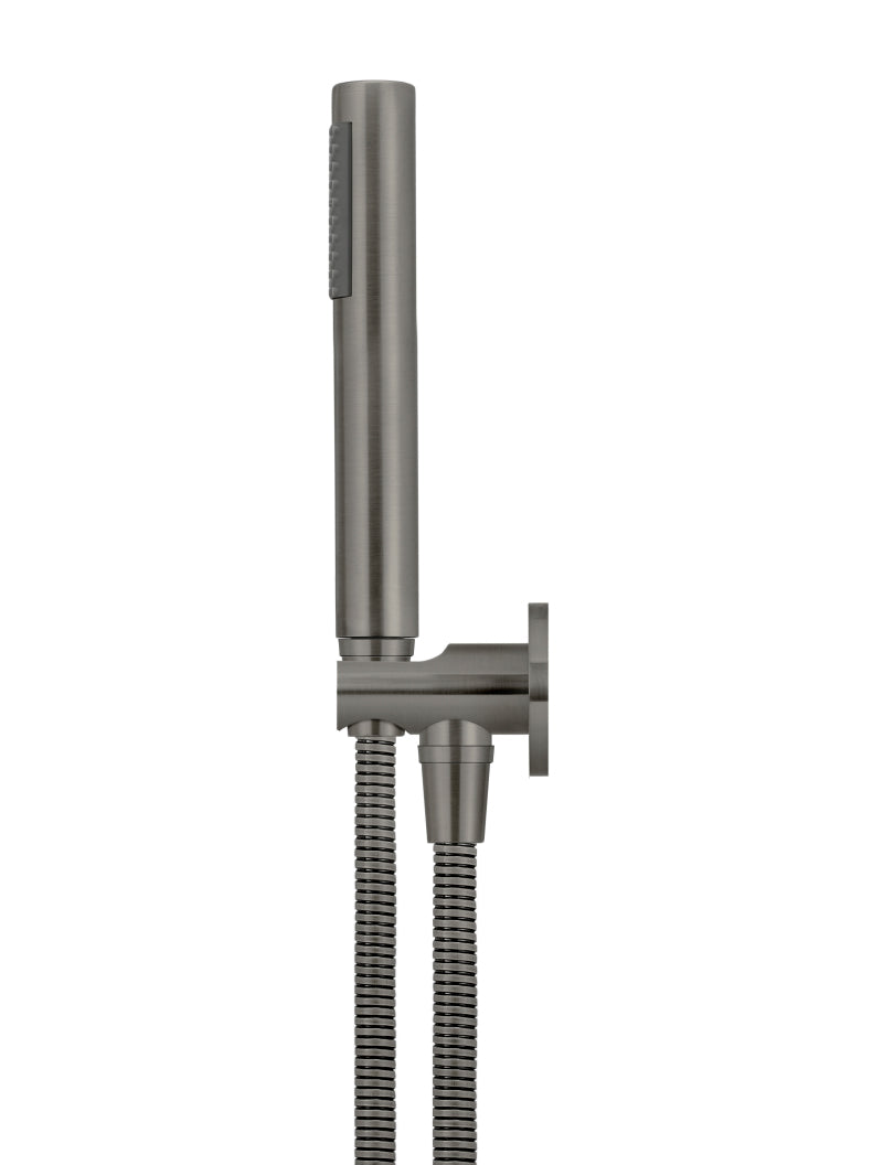 Round Hand Shower on Fixed Bracket - Shadow Gunmetal