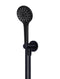 Meir Round Three Function Hand Shower on Fixed Bracket - Matte Black