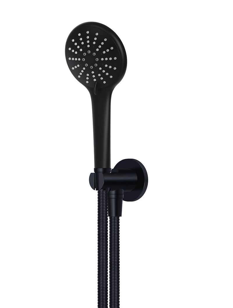 Meir Round Three Function Hand Shower on Fixed Bracket - Matte Black