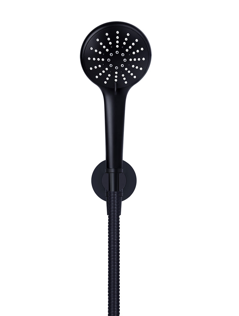 Meir Round Three Function Hand Shower on Fixed Bracket - Matte Black