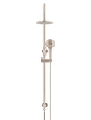 Round Gooseneck Shower Set with 200mm rose, Three-Function Hand Shower - Champagne