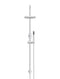 Meir Round Gooseneck Shower Set with 200mm rose, Single-Function Hand Shower - Polished Chrome
