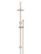 Meir Round Gooseneck Shower Set with 200mm rose, Single-Function Hand Shower - Champagne