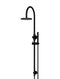 Meir Round Gooseneck Shower Set with 200mm rose, Single-Function Hand Shower - Matte Black