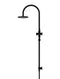Meir Round Gooseneck Shower Set with 200mm rose, Single-Function Hand Shower - Matte Black