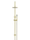 Meir Round Gooseneck Shower Set with 200mm rose, Single-Function Hand Shower - Tiger Bronze