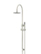 Meir Round Gooseneck Shower Set with 200mm rose, Single-Function Hand Shower - Brushed Nickel