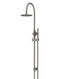 Meir Round Gooseneck Shower Set with 200mm rose, Single-Function Hand Shower - Shadow Gunmetal
