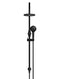 Meir Round Gooseneck Shower Set with 200mm rose, Three-Function Hand Shower - Matte Black