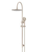 Round Gooseneck Shower Set with 300mm rose, Three-Function Hand Shower - Champagne