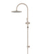 Meir Round Gooseneck Shower Set with 300mm rose, Three-Function Hand Shower - Champagne