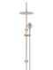 Round Gooseneck Shower Set with 300mm rose, Three-Function Hand Shower - Champagne
