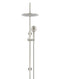 Meir Round Gooseneck Shower Set with 300mm rose, Three-Function Hand Shower - PVD Brushed Nickel
