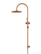 Meir Round Gooseneck Shower Set with 300mm rose, Three-Function Hand Shower- Lustre Bronze